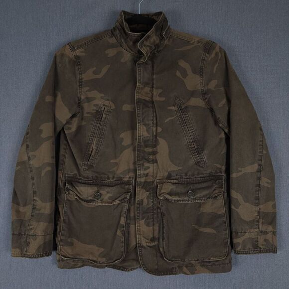 GAP Camo Jacket Mens Medium Hooded Military Full Zip Upcycled Life of Pablo‎ Ye